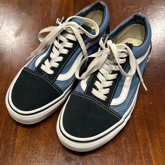 Vans Old Skool Navy Blue Suede/Canvas Shoes Men’s 6 Women’s 7.5 Unisex - Picture 2 of 9